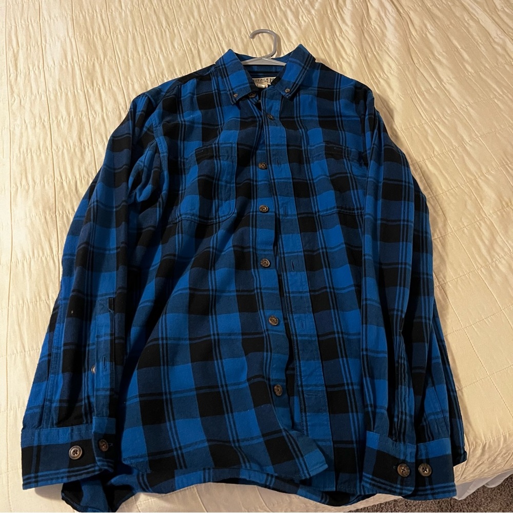 Duluth Trading Co - Blue and Black Flannel